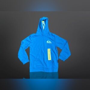 Quiksilver Youth Pullover Washed Hoodie Color Blue ( Blithe) Size Small 7/8